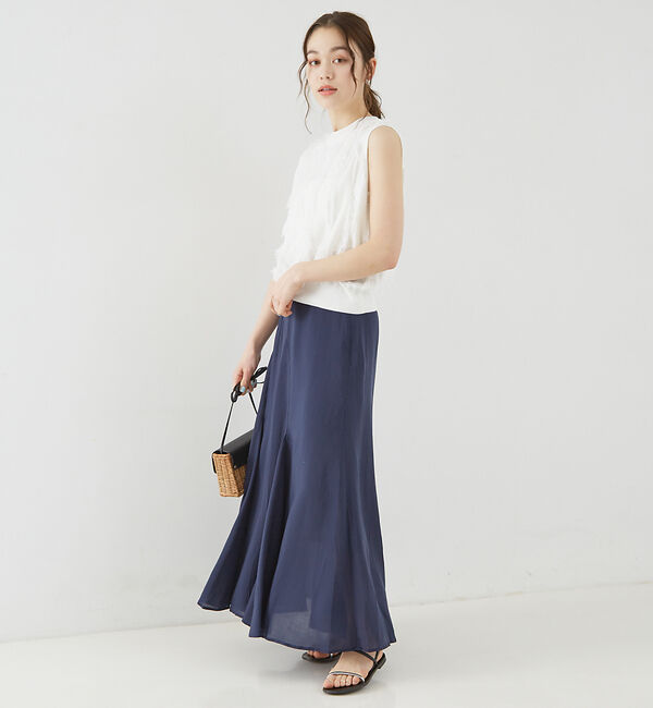 Rouge vif「フィブリルローン切り替えマキシスカート」|スカート|