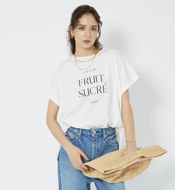 Rouge vif「【一部店舗限定】シルケット天竺フレンチスリーブTシャツ」|Tシャツ・カットソー|