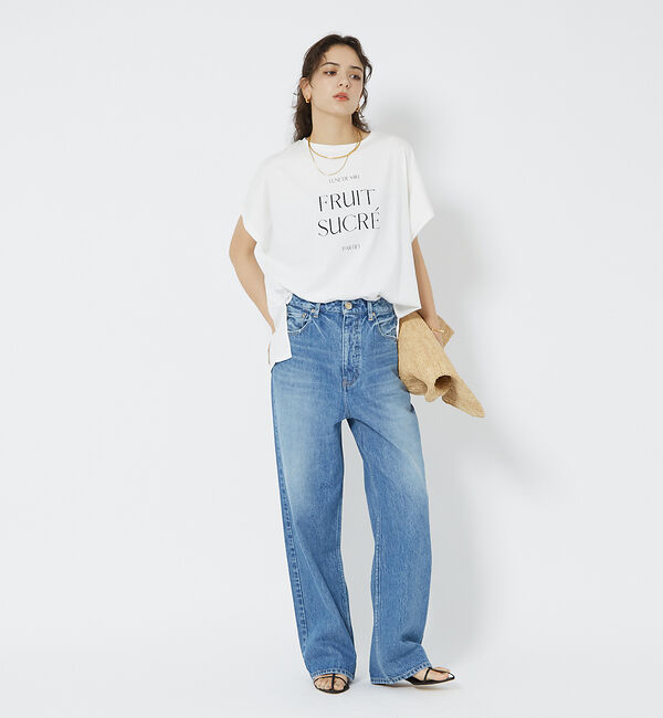 Rouge vif「【一部店舗限定】シルケット天竺フレンチスリーブTシャツ」|Tシャツ・カットソー|