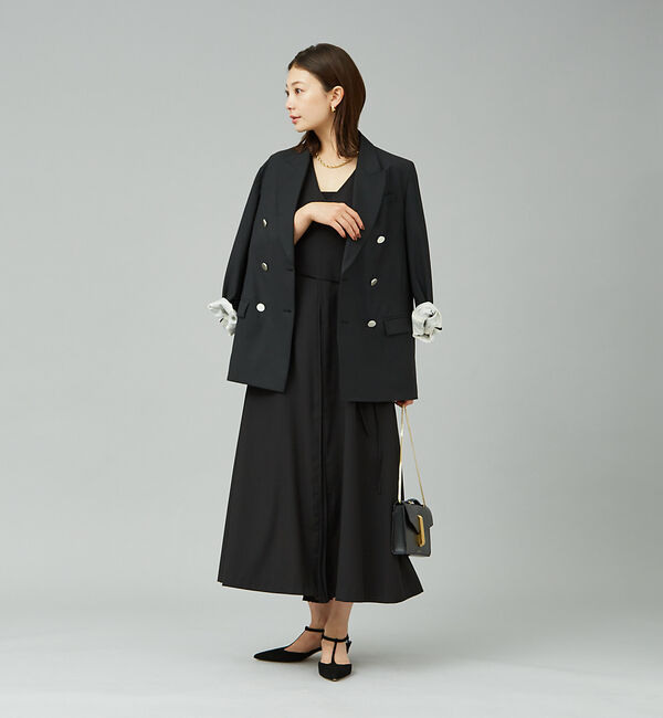 Rouge vif「ジョーゼットプリーツコンビワンピース」|ワンピース|