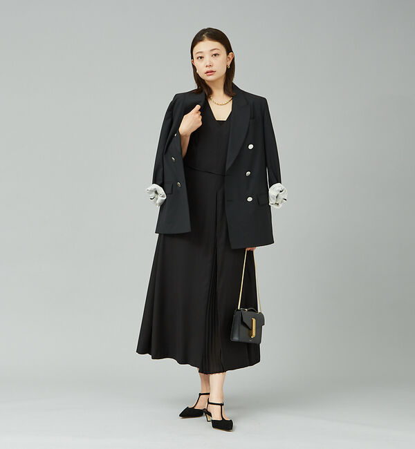 Rouge vif「ジョーゼットプリーツコンビワンピース」|ワンピース|