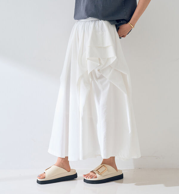 Rouge vif「ギャザーサイドデザイン ロングスカート」|スカート|