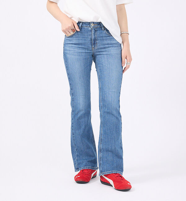 Rouge vif「【SOMETHING / サムシング】LISA フレアデニムパンツ」|デニム|インディゴ