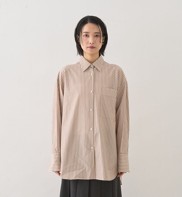 Rouge vif「ストライプメンズライクシャツ」|シャツ・ブラウス|