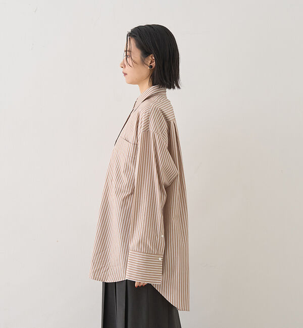 Rouge vif「ストライプメンズライクシャツ」|シャツ・ブラウス|