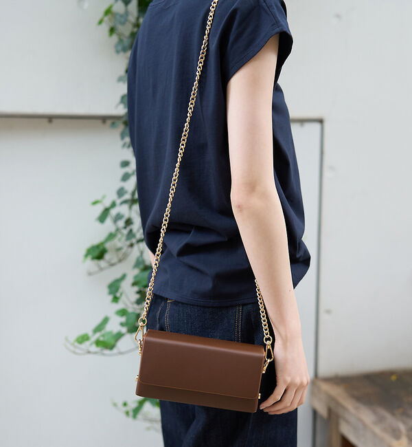 Rouge vif「【AULENTTI/オウレンティ】スクエアチェーンポシェット」|ショルダー・メッセンジャー|