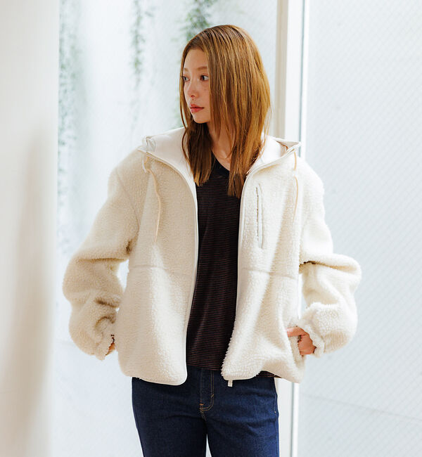 Rouge vif「【NANGA / ナンガ】BOA FLEECE ZIP HOODIE / ボアフ」|パーカー|