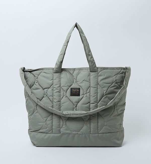 Rouge vif「【TAION / タイオン】ミリタリー ジップ ダウントートバッグM / 大容量」|トートバッグ|