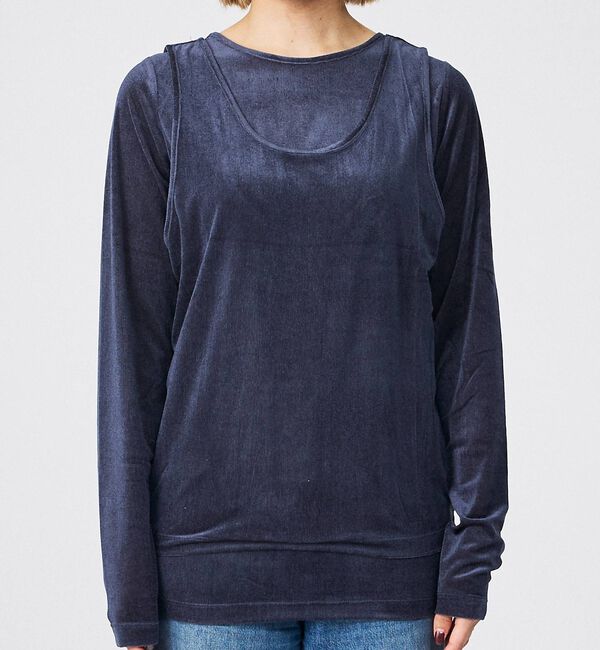 Rouge vif「【Keena/キーナ】レイヤートップス/トップス/レイヤード/２枚セット/上品【」|Tシャツ・カットソー|