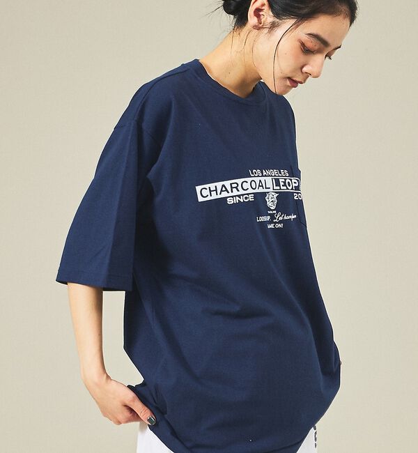 Rouge vif「【Americana/アメリカーナ&times;ORIGINAL Charcoal/オリジナ」|Tシャツ・カットソー|ネイビー