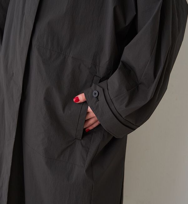 Rouge vif「NEWクリスピー撥水ライトロングコート」|ステンカラーコート|