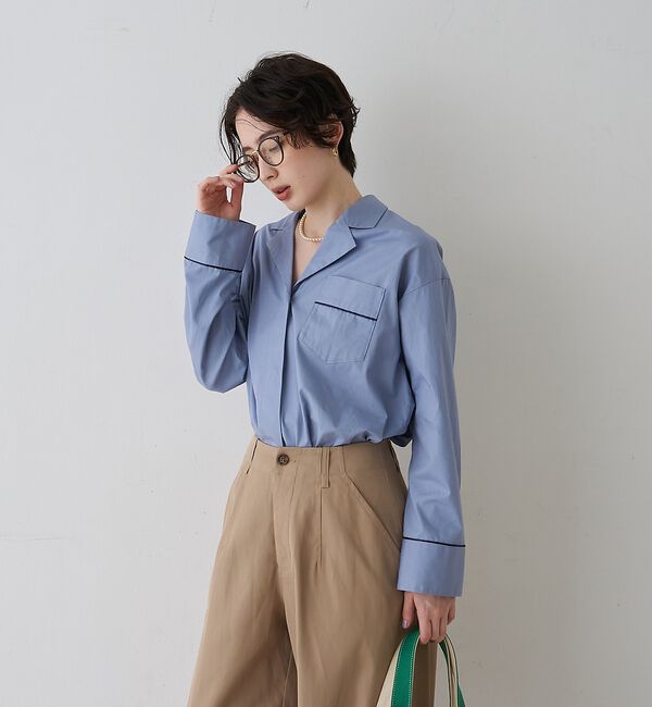 Rouge vif「【セットアップ対応】オープンカラーシャツ」|シャツ・ブラウス|