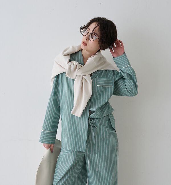 Rouge vif「【セットアップ対応】オープンカラーシャツ」|シャツ・ブラウス|