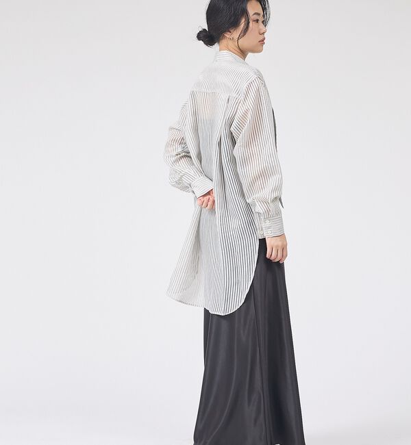 Rouge vif「シアーストライプタイカラーシャツ」|シャツ・ブラウス|