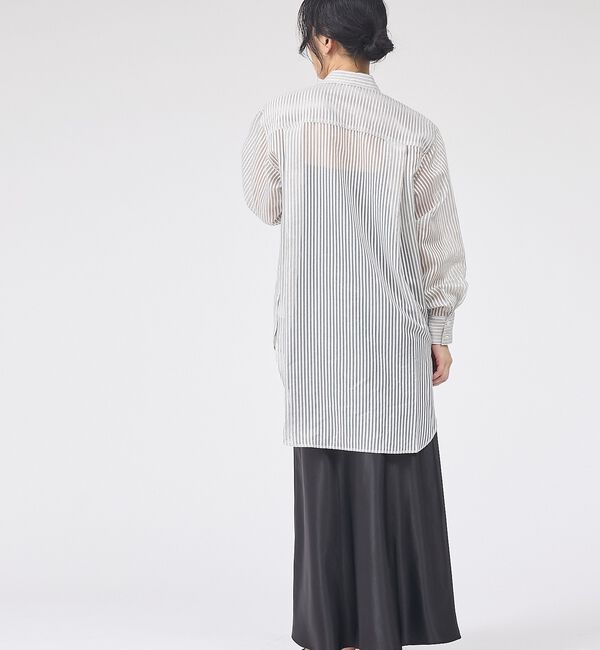 Rouge vif「シアーストライプタイカラーシャツ」|シャツ・ブラウス|