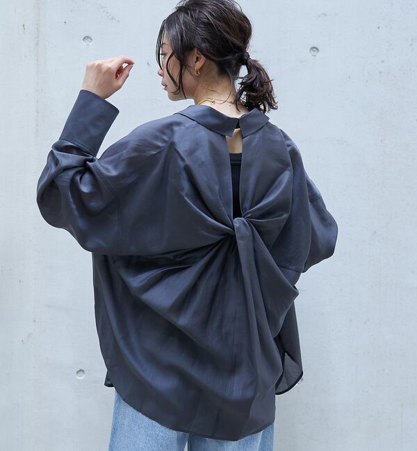 Rouge vif「【定番人気】【ロングセラー】バックツイストシャツ」|シャツ・ブラウス|