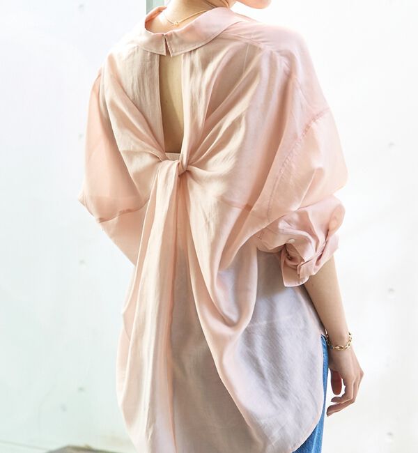 Rouge vif「【定番人気】【ロングセラー】バックツイストシャツ」|シャツ・ブラウス|