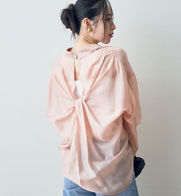 Rouge vif「【定番人気】【ロングセラー】バックツイストシャツ」|シャツ・ブラウス|