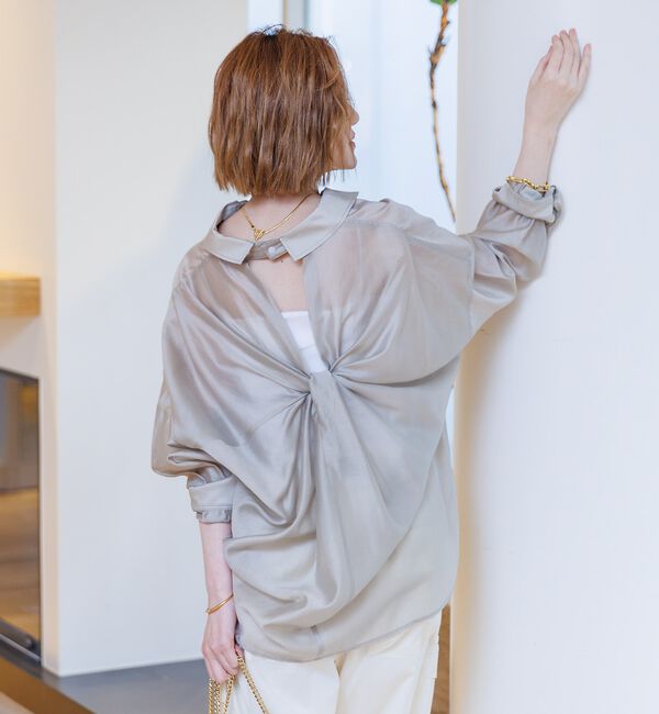 Rouge vif「【定番人気】【ロングセラー】バックツイストシャツ」|シャツ・ブラウス|