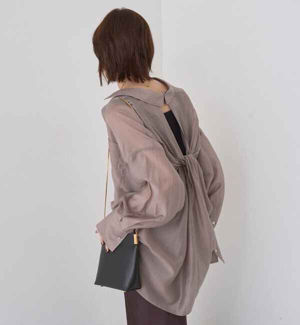 Rouge vif「【定番人気】【ロングセラー】バックツイストシャツ」|シャツ・ブラウス|