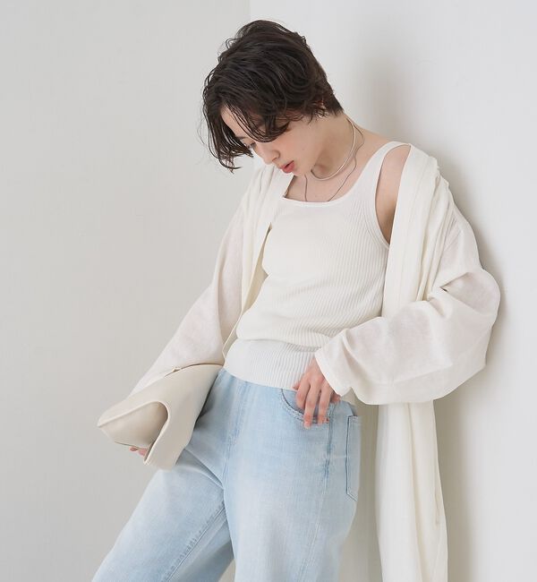 Rouge vif「【セットアップ対応】リネンロングトッパー/シャツ/カーディガン/羽織【予約】」|シャツ・ブラウス|