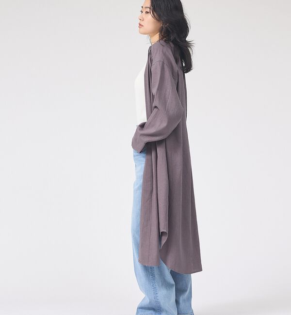 Rouge vif「【セットアップ対応】リネンロングトッパー/シャツ/カーディガン/羽織【予約】」|シャツ・ブラウス|