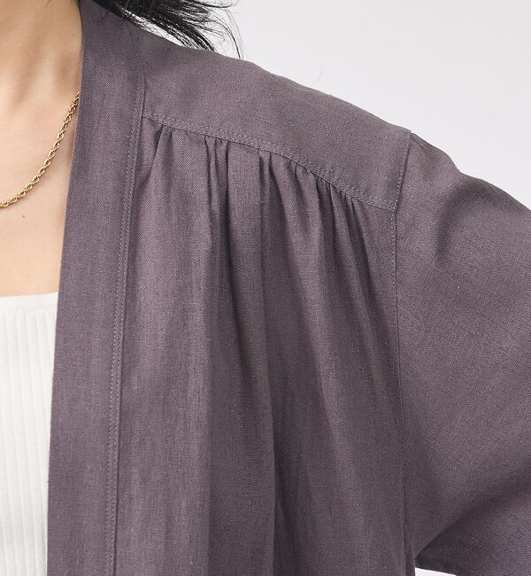 Rouge vif「【セットアップ対応】リネンロングトッパー/シャツ/カーディガン/羽織【予約】」|シャツ・ブラウス|
