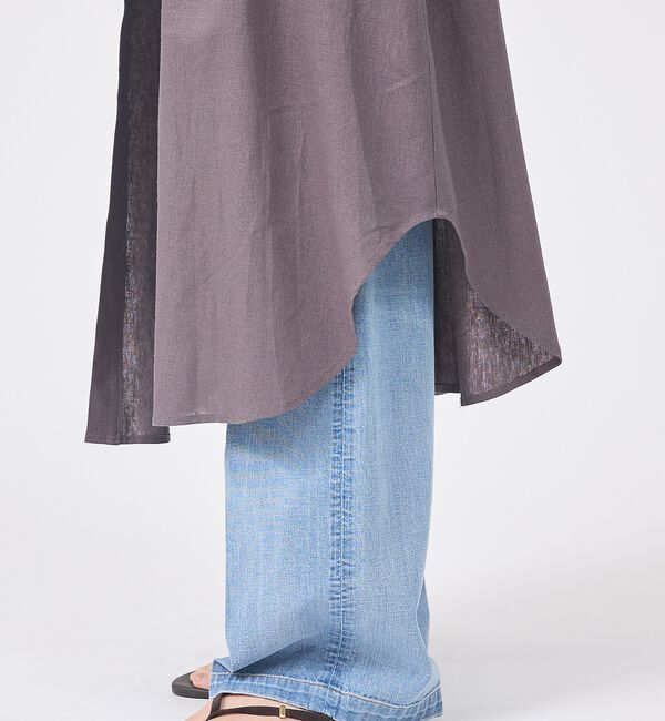 Rouge vif「【セットアップ対応】リネンロングトッパー/シャツ/カーディガン/羽織【予約】」|シャツ・ブラウス|