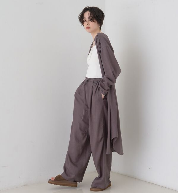 Rouge vif「【セットアップ対応】リネンロングトッパー/シャツ/カーディガン/羽織【予約】」|シャツ・ブラウス|