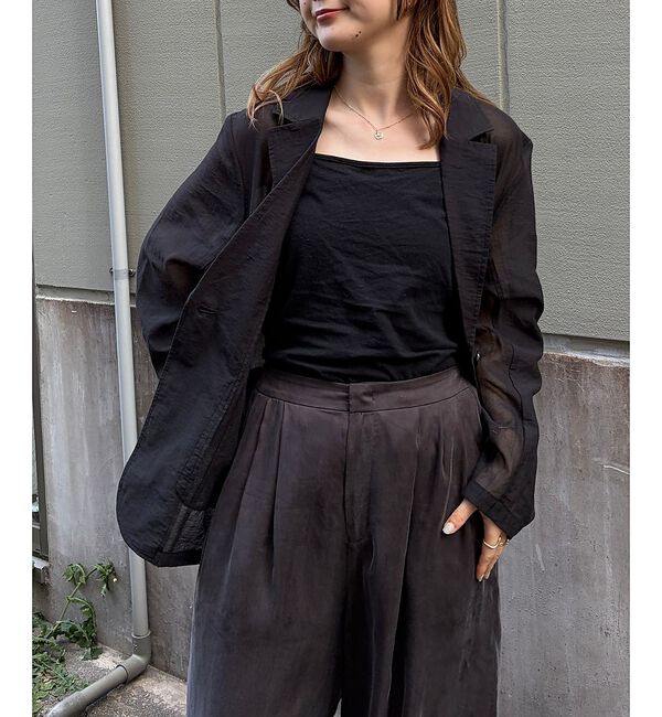 Rouge vif「【一部店舗限定】シアーシングルジャケット」|テーラードジャケット|