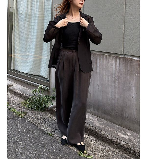 Rouge vif「【一部店舗限定】シアーシングルジャケット」|テーラードジャケット|