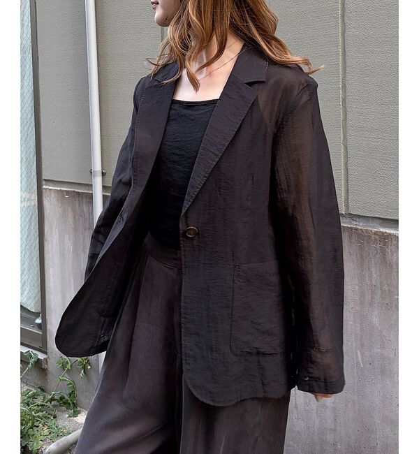 Rouge vif「【一部店舗限定】シアーシングルジャケット」|テーラードジャケット|