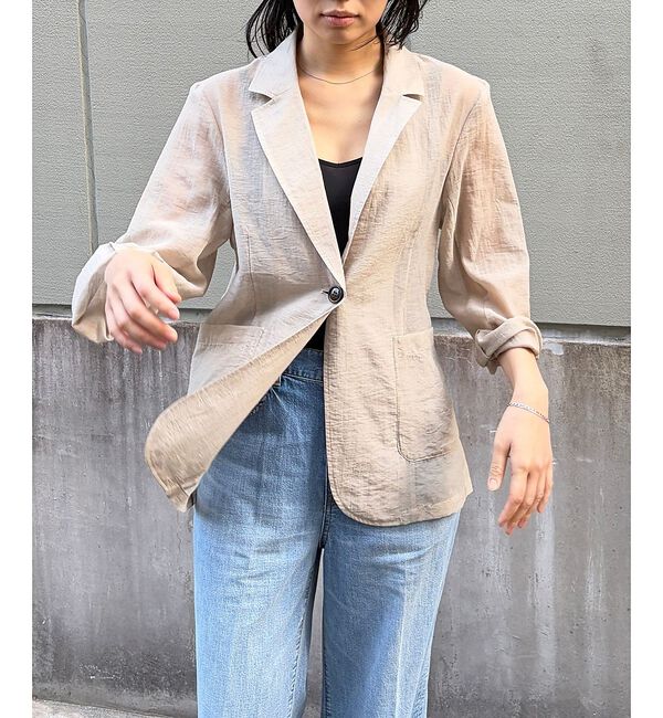 Rouge vif「【一部店舗限定】シアーシングルジャケット」|テーラードジャケット|