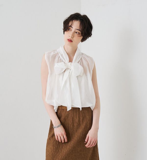 Rouge vif「前後2WAYビッグボウタイリボンブラウス【予約】」|シャツ・ブラウス|