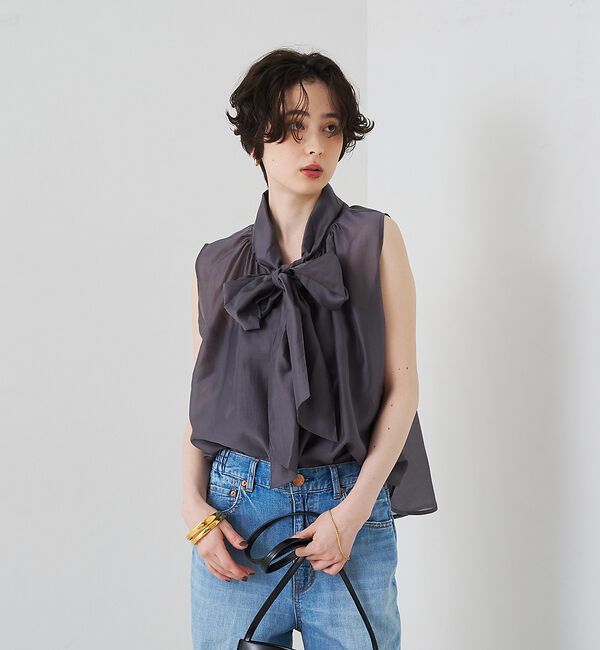 Rouge vif「前後2WAYビッグボウタイリボンブラウス【予約】」|シャツ・ブラウス|