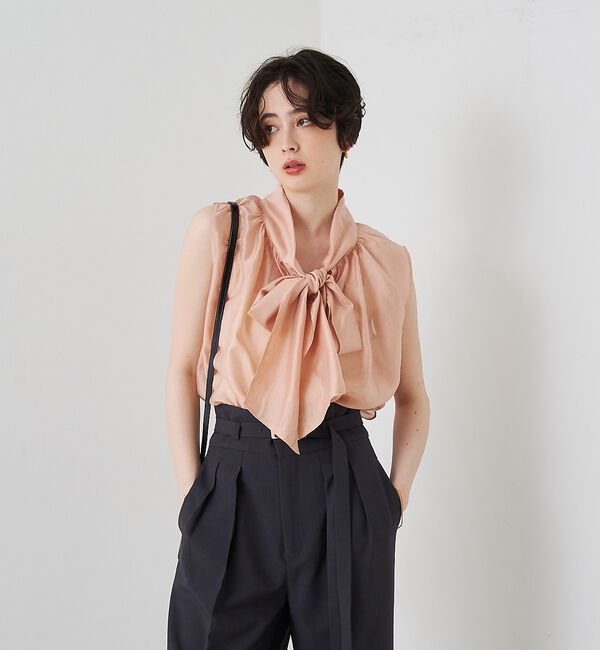 Rouge vif「前後2WAYビッグボウタイリボンブラウス【予約】」|シャツ・ブラウス|