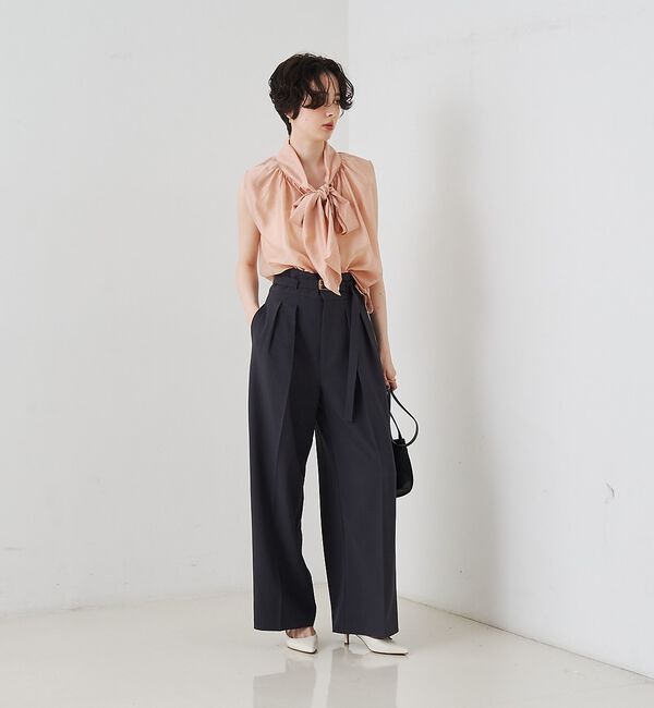 Rouge vif「前後2WAYビッグボウタイリボンブラウス【予約】」|シャツ・ブラウス|