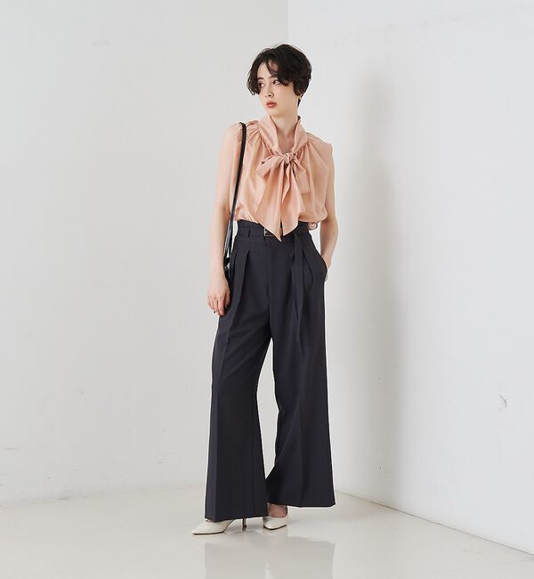 Rouge vif「前後2WAYビッグボウタイリボンブラウス【予約】」|シャツ・ブラウス|