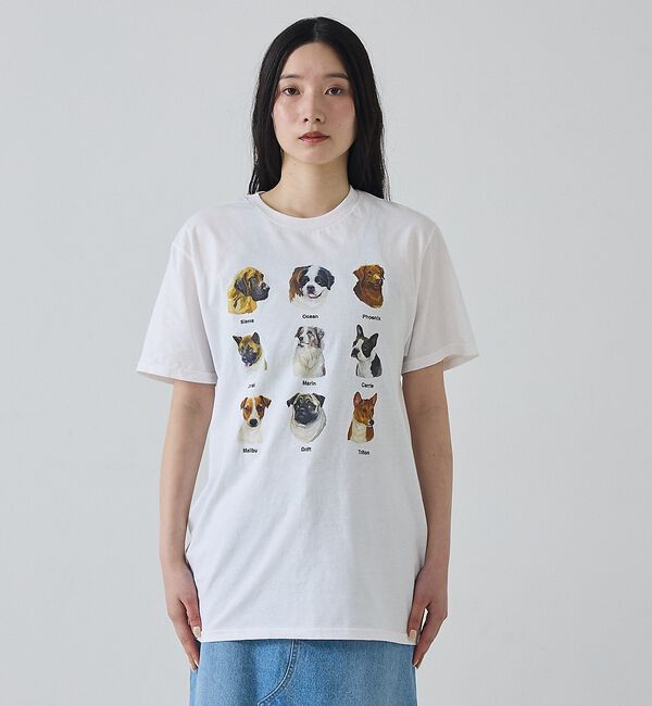 Rouge vif「【JERZEES/ジャージーズ】9DOGS半袖Tシャツ/犬/半袖【WEB限定】【」|Tシャツ・カットソー|