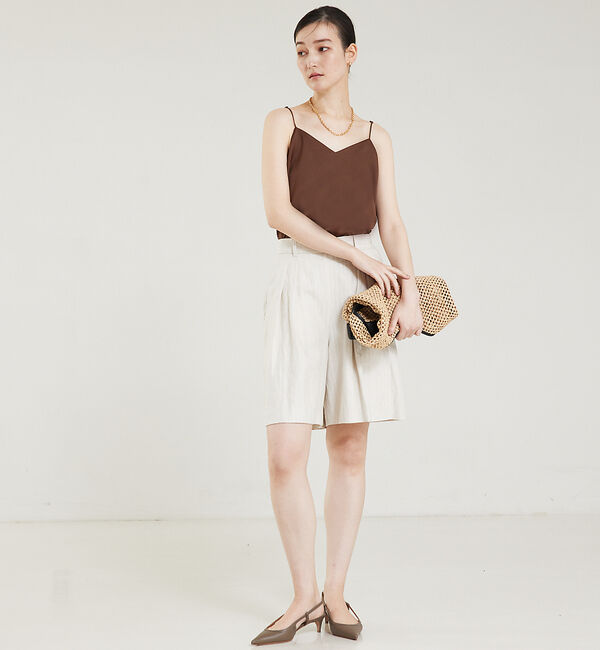 qualite「サテンキャミソール」|キャミソール|