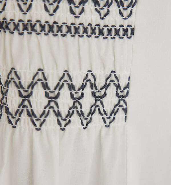 qualite「スモッキングチュニックシャツ」|シャツ・ブラウス|