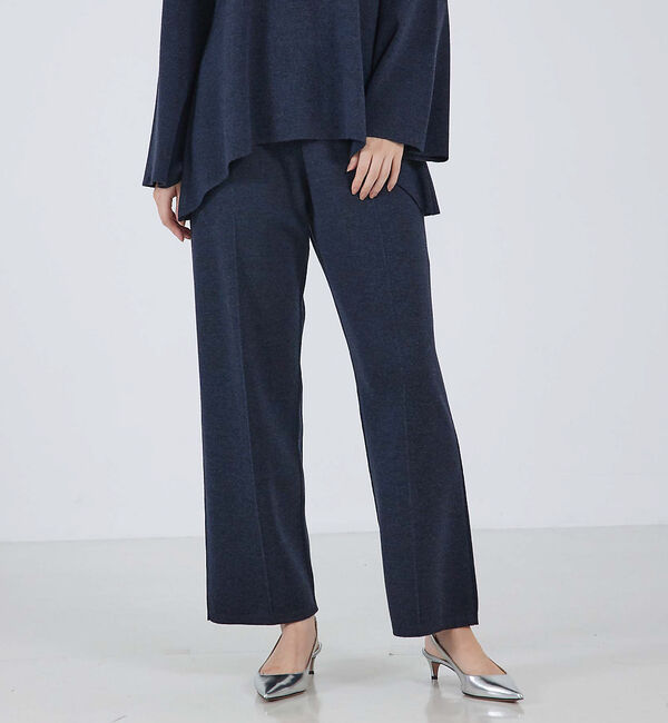 qualite「【セットアップ対応】ハイゲージウールニットパンツ」|その他|チャコールグレー