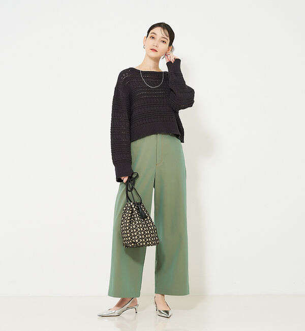 qualite「リンクスアイレットニット」|ニット・セーター|