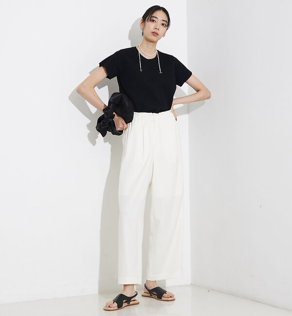 qualite「ウォッシャブルニットT」|Tシャツ・カットソー|