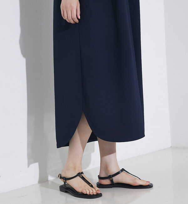 qualite「【接触冷感＆吸水速乾＆UV】シアサッカーシャツワンピース」|ワンピース|