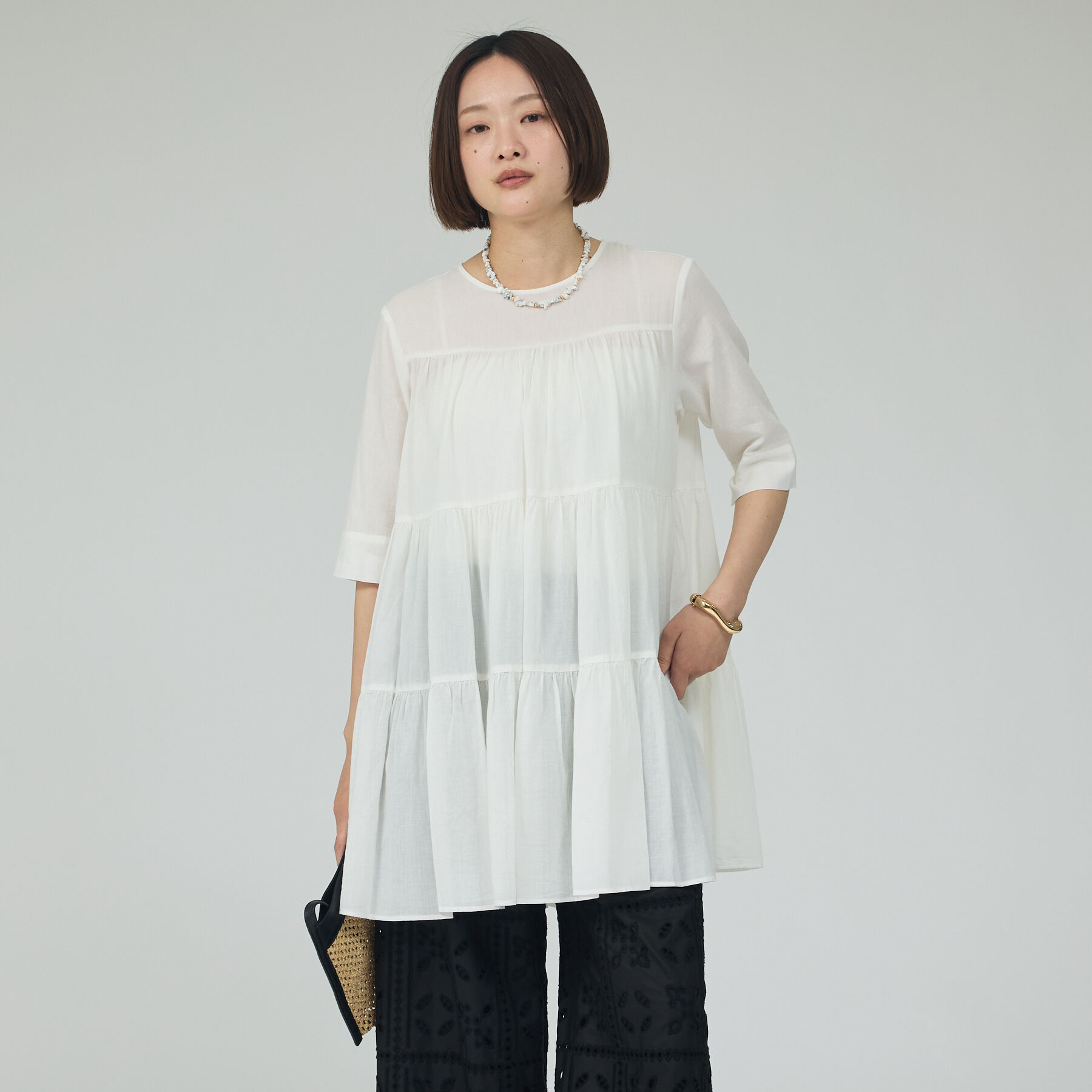 qualite「ティアードチュニック」|ワンピース|