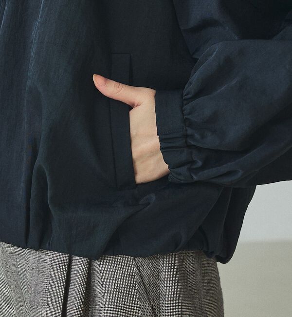 qualite「残りわずか！在庫あるのみ！【撥水ナイロン使用】ナイロンドレープブルゾン」|ブルゾン・スタジャン|