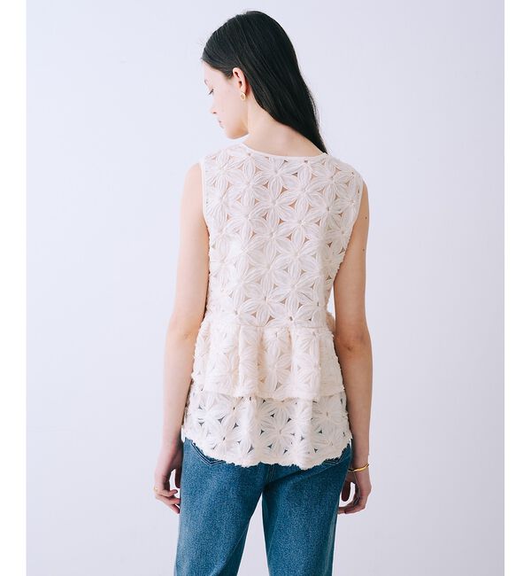 SELFIST「【kariさんコラボ】フラワーモチーフペプラムブラウス【予約】」|シャツ・ブラウス|