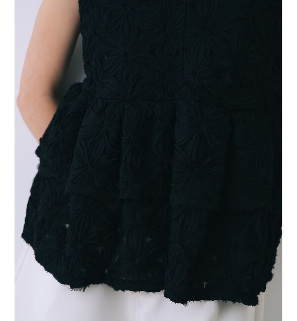 SELFIST「【kariさんコラボ】フラワーモチーフペプラムブラウス【予約】」|シャツ・ブラウス|