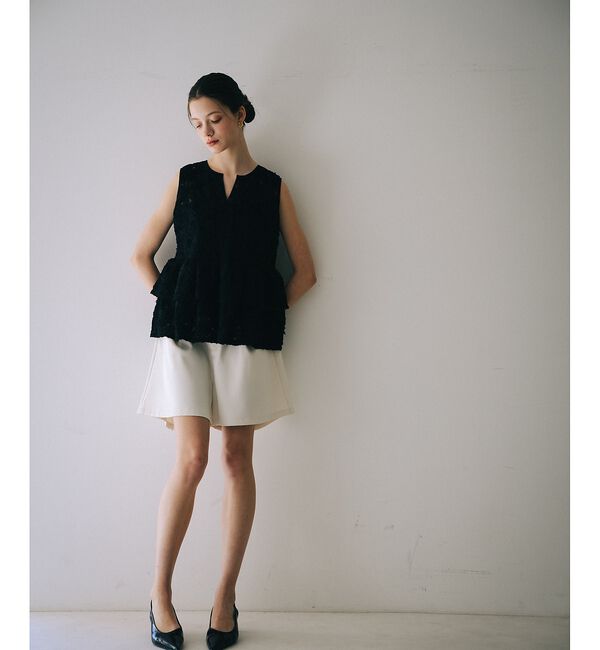 SELFIST「【kariさんコラボ】フラワーモチーフペプラムブラウス【予約】」|シャツ・ブラウス|